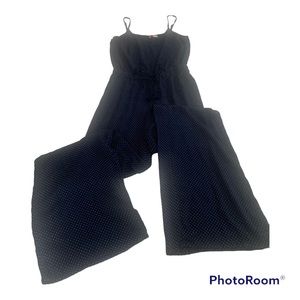 H&M Blue Polka Dot Jumpsuit